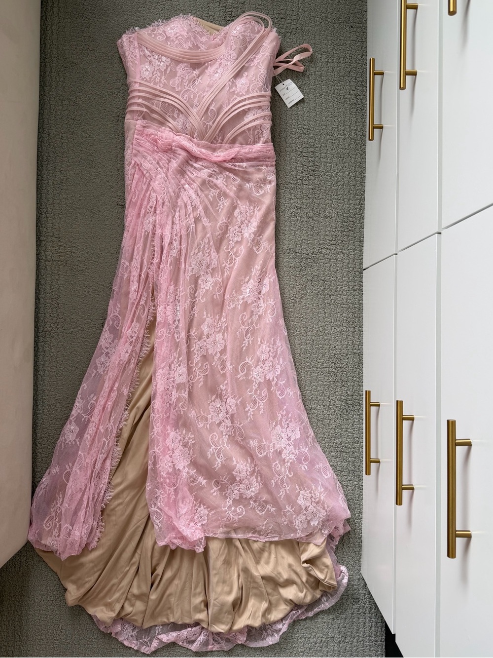 Serene Hill Blush Pink Lace Corset Gown - Picture 6 of 11